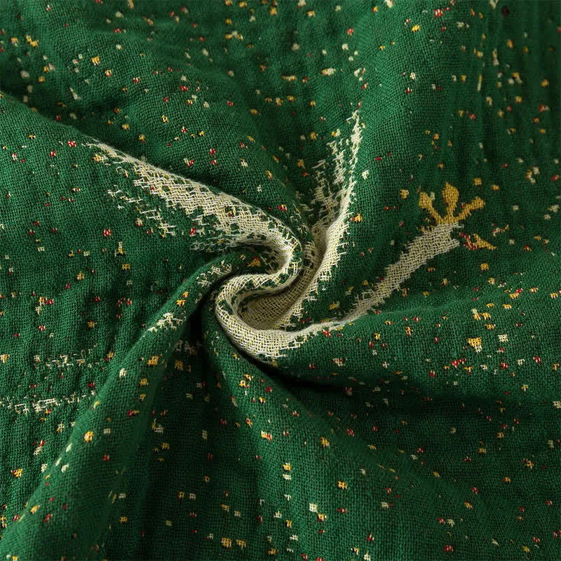 Elegante Sofadecke aus Gänse-Baumwollgaze mit Quasten