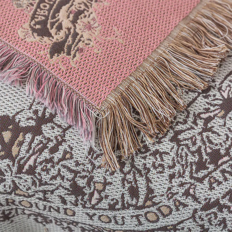 Vintage Schmetterlings-Quasten-Sofadecke