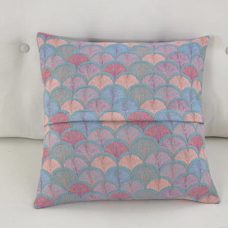 Jacquard-Kissenbezüge aus Baumwollgaze mit Fischschuppenmotiv (2 Stück)