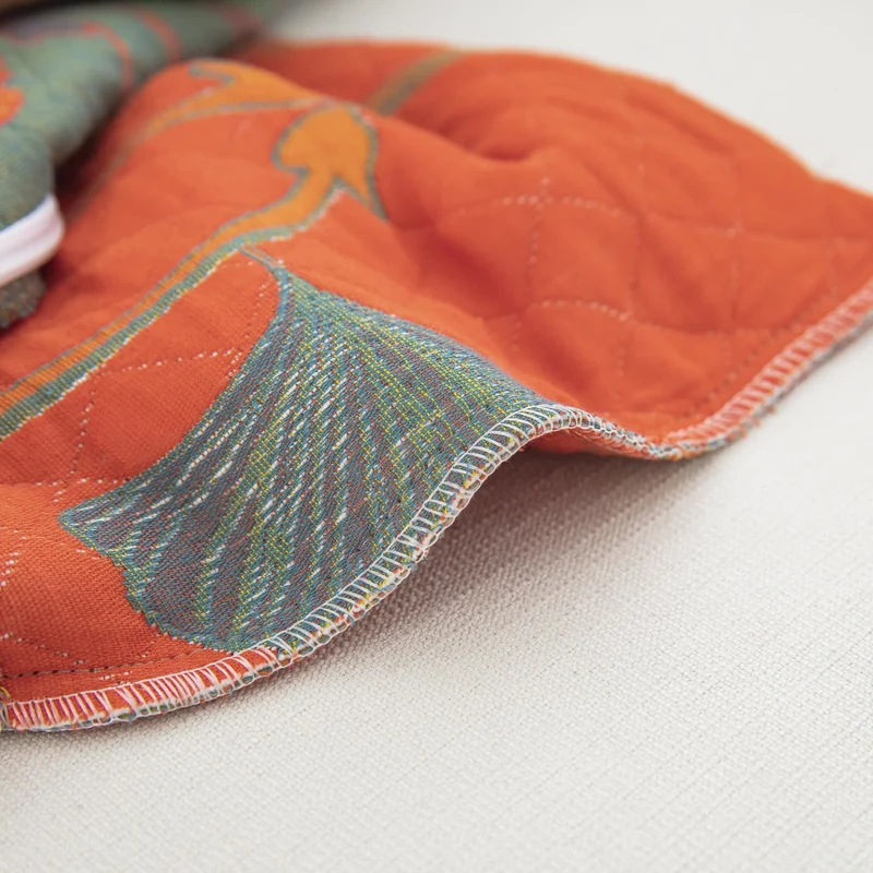 Kissenbezüge aus Baumwollgaze-Jacquard mit Ginkgoblättern (2 Stück)