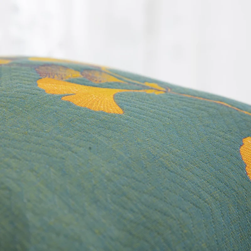 Kissenbezüge aus Baumwollgaze-Jacquard mit Ginkgoblättern (2 Stück)