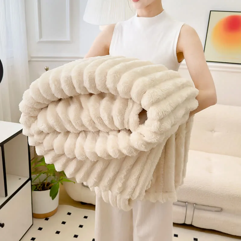 Wendbare warme Fleece-Überwurfdecke