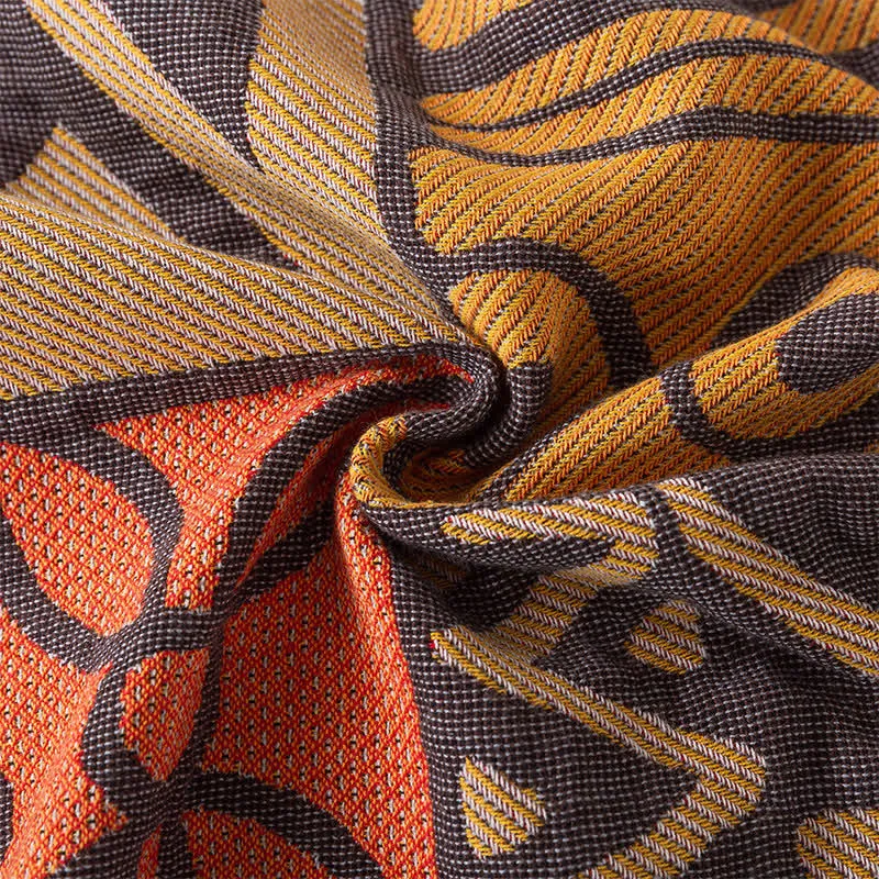 Sofadecke aus Baumwollgaze im Bohemian-Stil mit geometrischem Muster