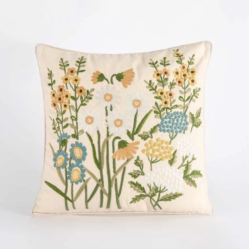 Ownkoti Kissenbezug mit Vintage-Blumenmotiv, Kissenbezug