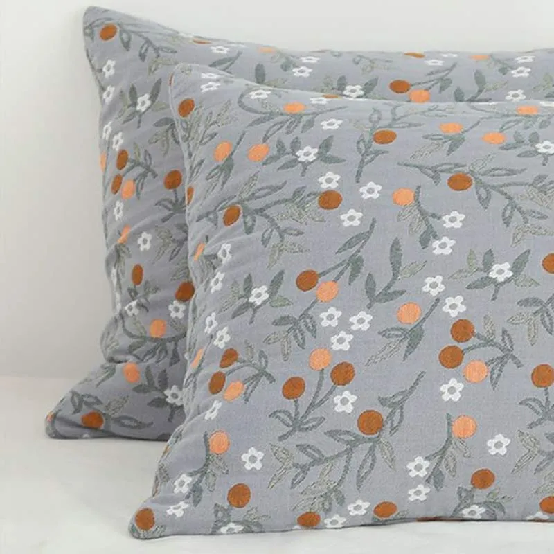 Ownkoti Kissenbezüge mit ländlichem Blumenmuster (2 Stück)