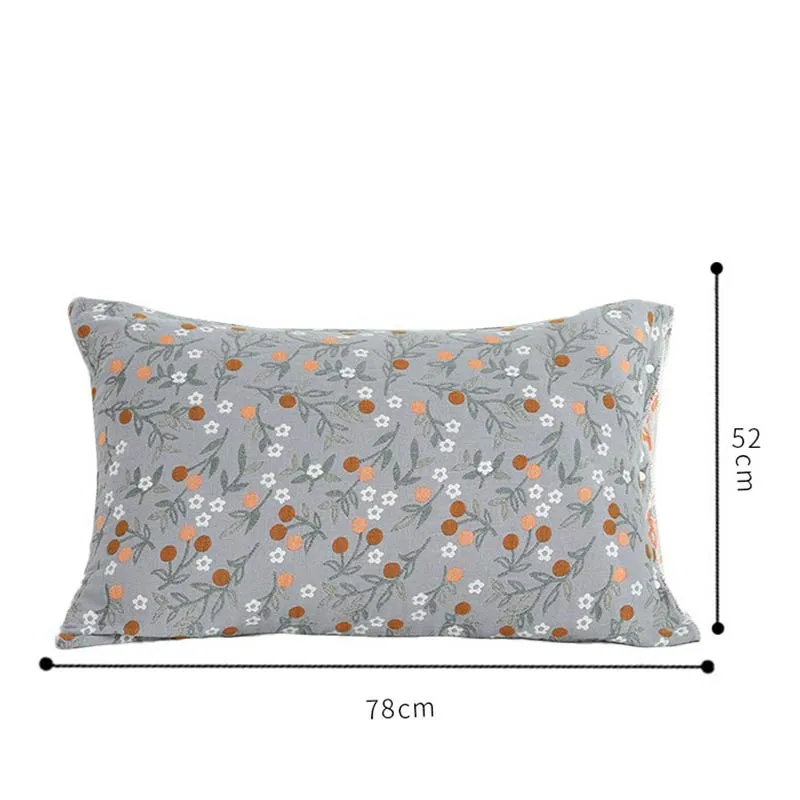 Ownkoti Kissenbezüge mit ländlichem Blumenmuster (2 Stück)
