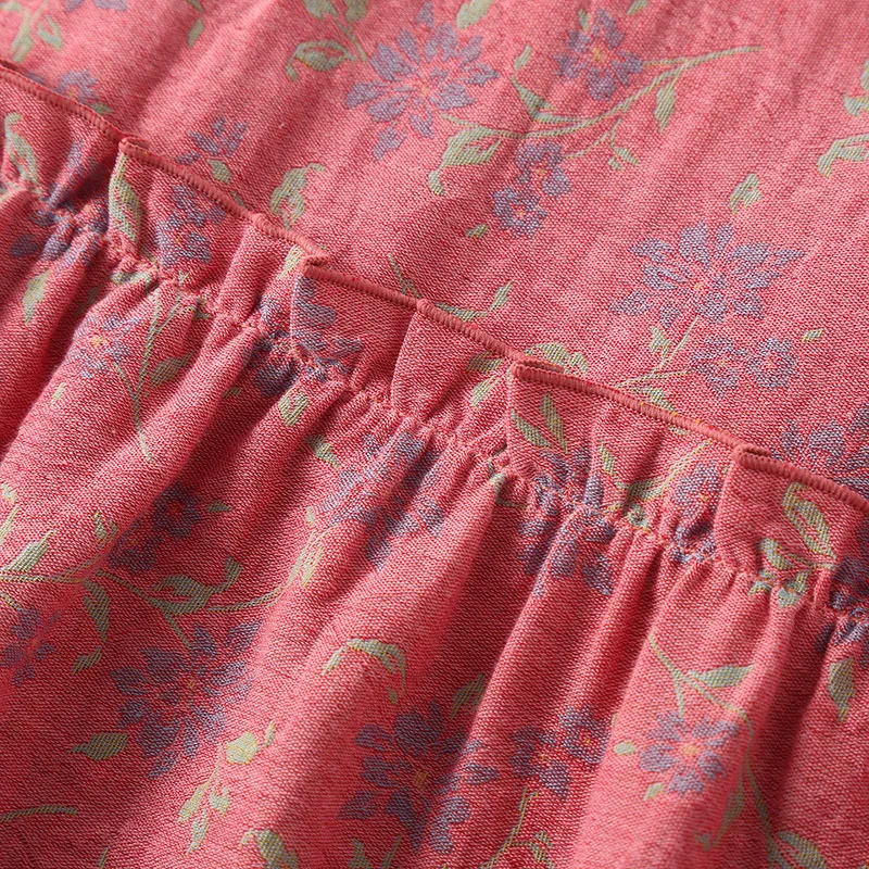 Garngefärbtes Nachthemd aus weicher Jacquard-Baumwolle