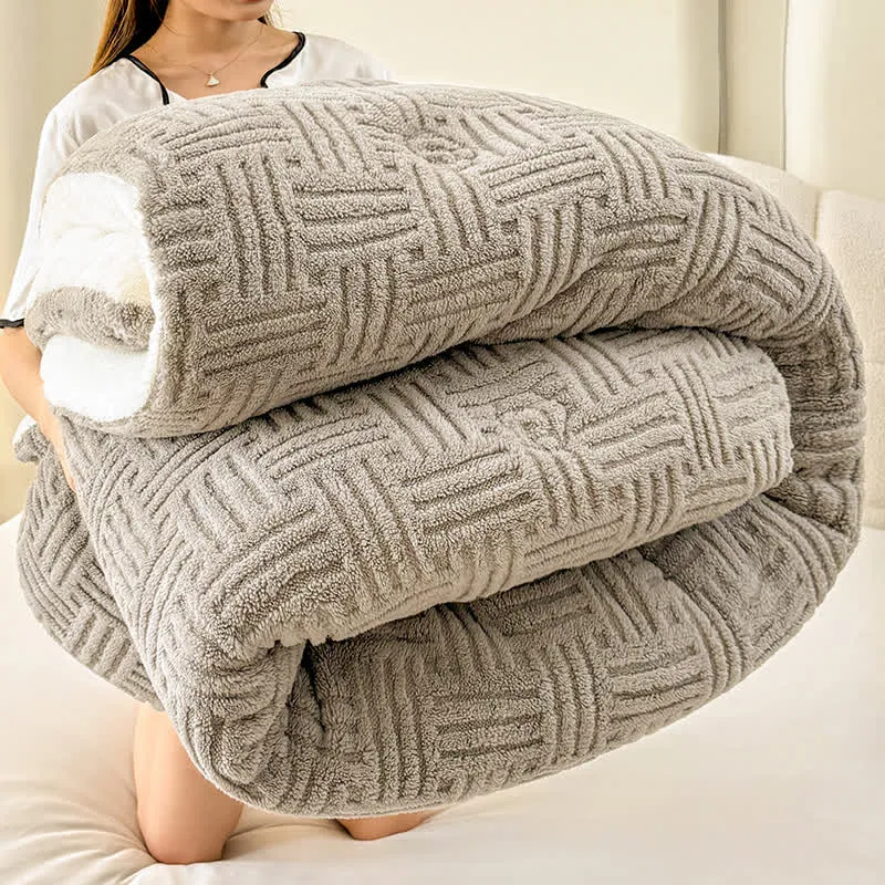 Flauschige Fleece-Decke, dick und warm, für den Winter.
