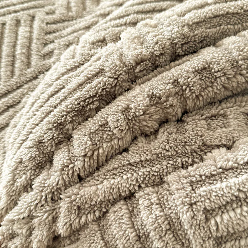 Flauschige Fleece-Decke, dick und warm, für den Winter.