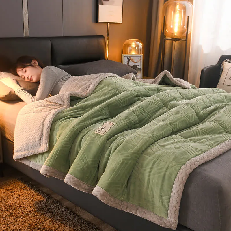 Doppelseitige, weiche Samtdecke