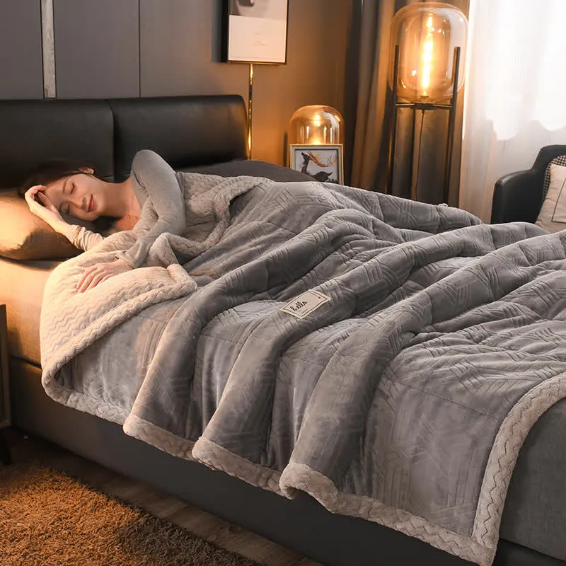 Doppelseitige, weiche Samtdecke