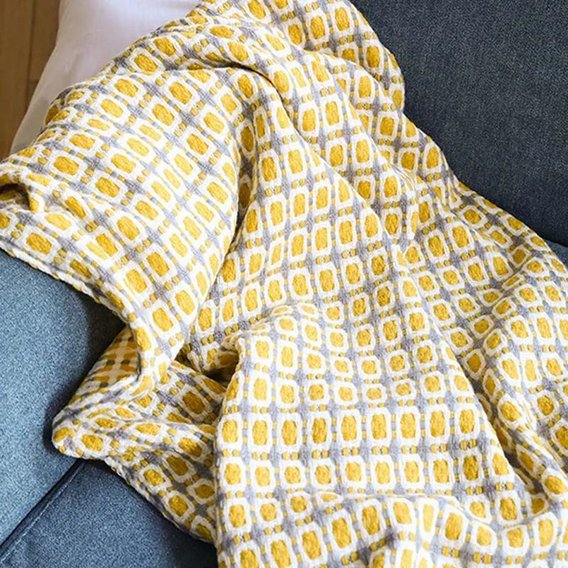 Ownkoti Gestrickte Sofadecke Couchdecke mit Quasten