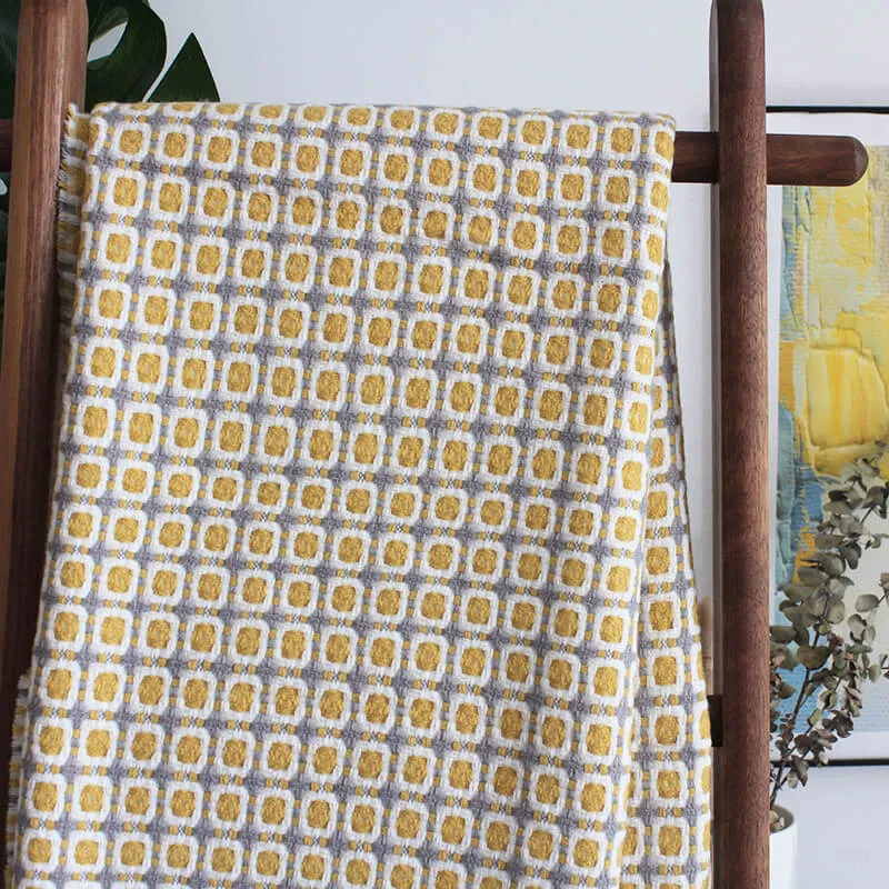 Ownkoti Gestrickte Sofadecke Couchdecke mit Quasten