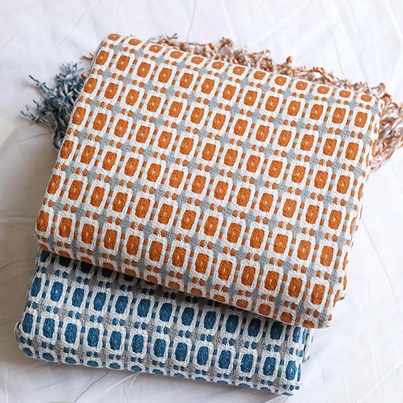 Ownkoti Gestrickte Sofadecke Couchdecke mit Quasten