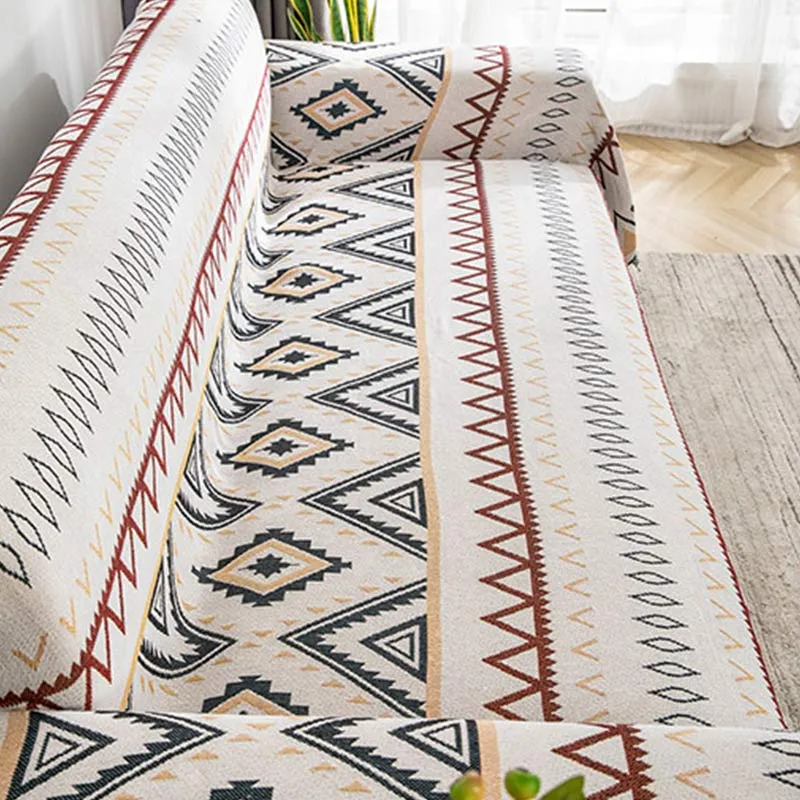 Ownkoti Indische geometrische Decke, wendbarer Sofabezug