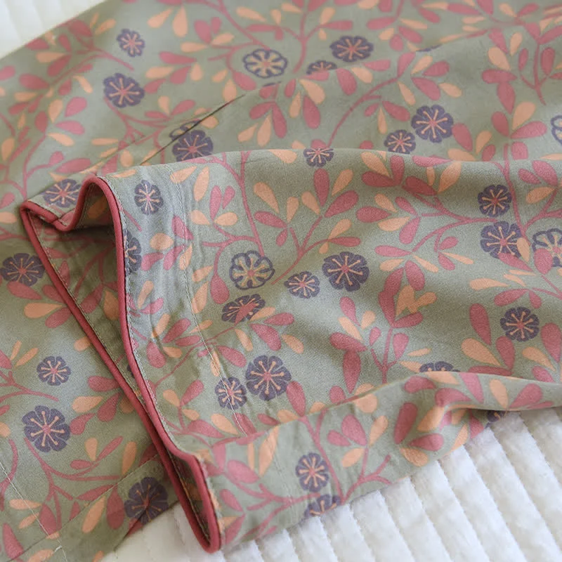 Loungewear-Set mit Blumenmuster, weich und atmungsaktiv