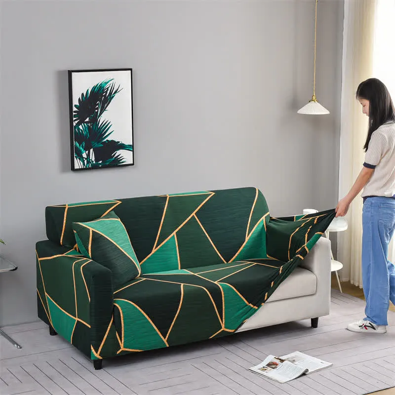 Widerstandsfähiger moderner geometrischer Couchbezug