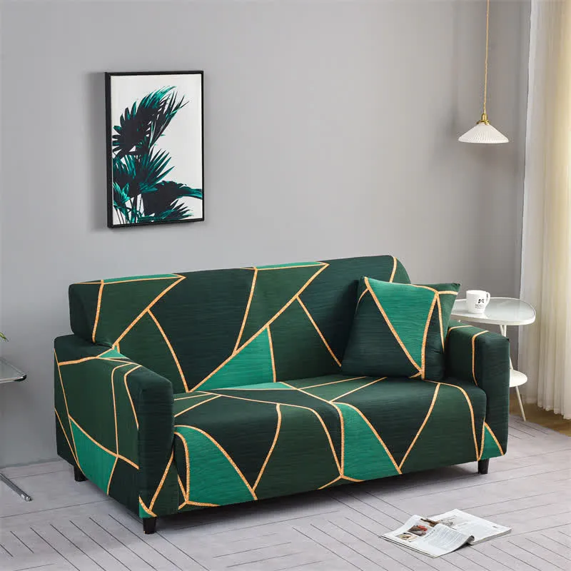 Widerstandsfähiger moderner geometrischer Couchbezug