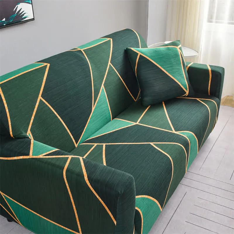 Widerstandsfähiger moderner geometrischer Couchbezug