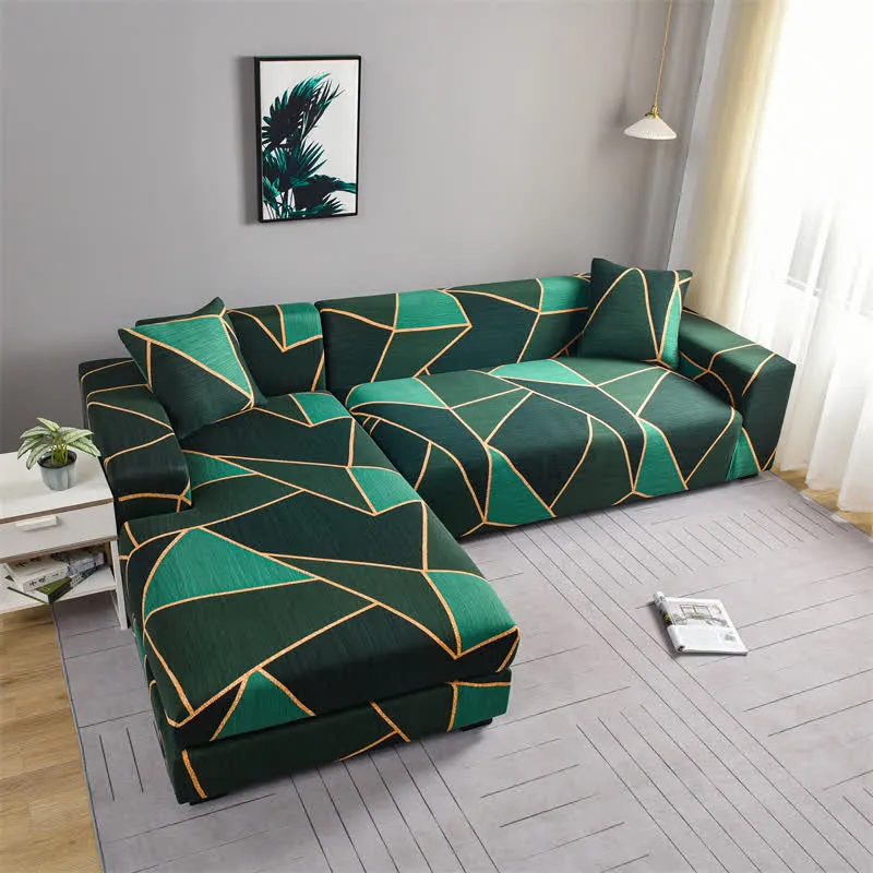 Widerstandsfähiger moderner geometrischer Couchbezug