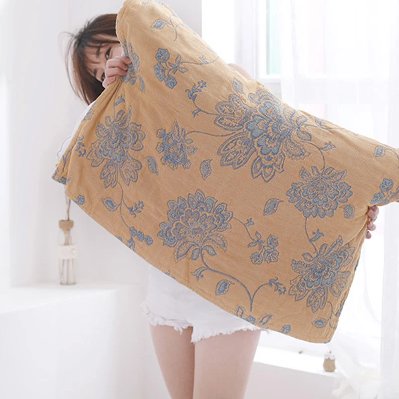 Doppelseitiges Kissenhandtuch aus Baumwolle mit Boho-Blumenmotiv (2 Stück)