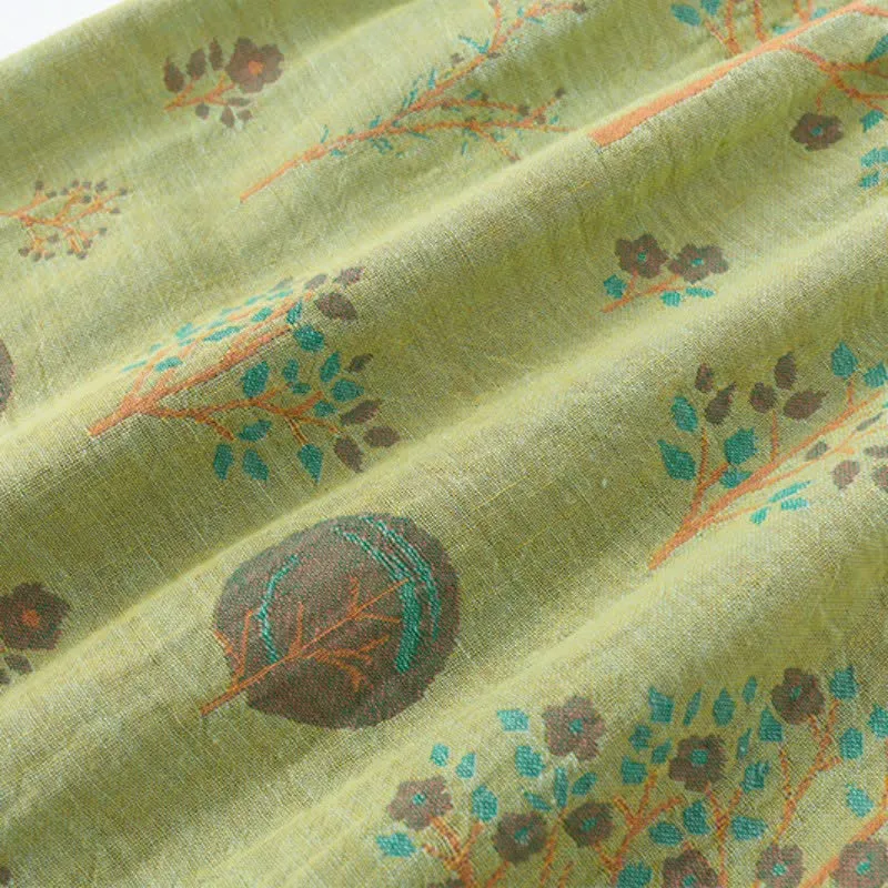 Loungewear-Set aus Jacquard-Baumwolle mit Blattbaum-Print