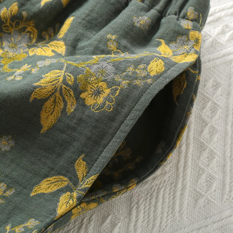 Jacquard Vintage Loungewear-Set aus reiner Baumwolle