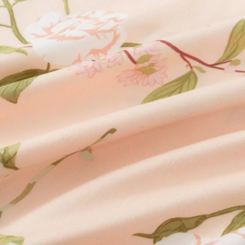 Weiches, atmungsaktives Nachthemd mit rosa Blumenmuster