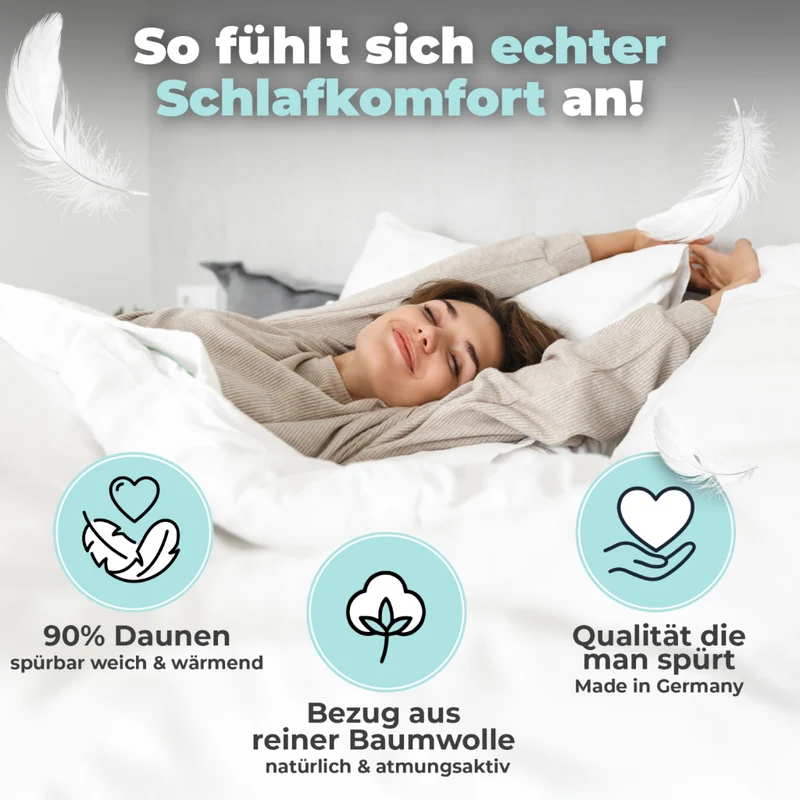 Daunendecke – 90% Daune, Winterdecke