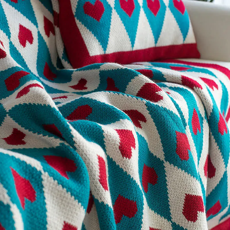 Diamond & Love Dekorative Strickdecke