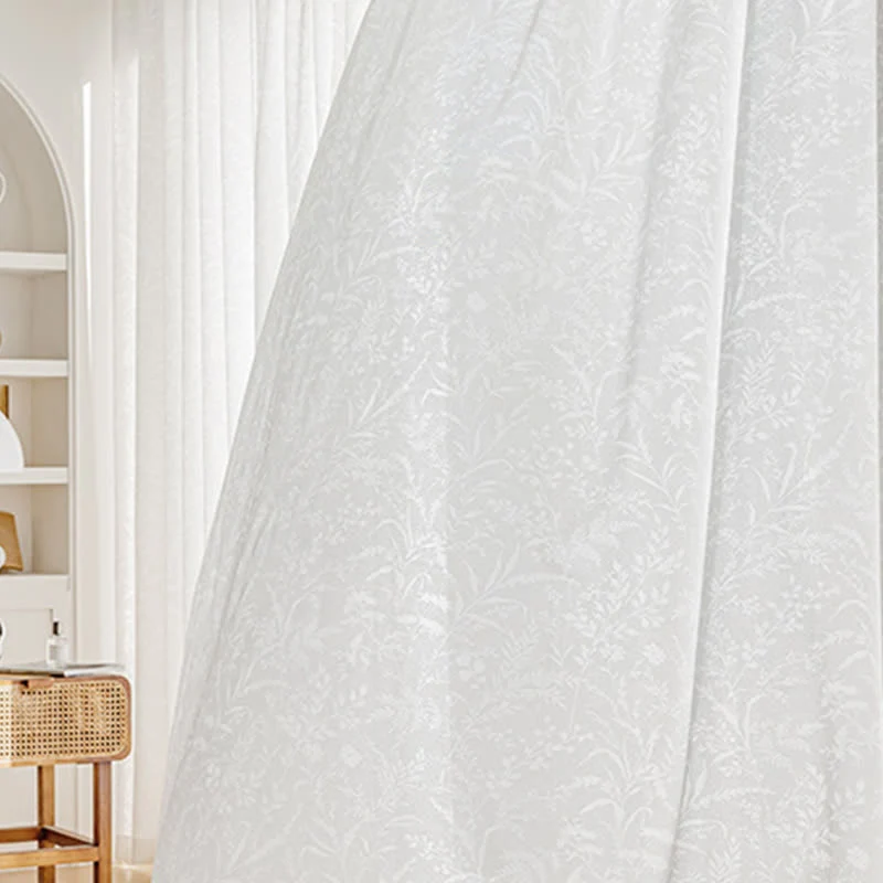 Transparenter Vorhang aus französischem Jacquard mit Blumenmuster