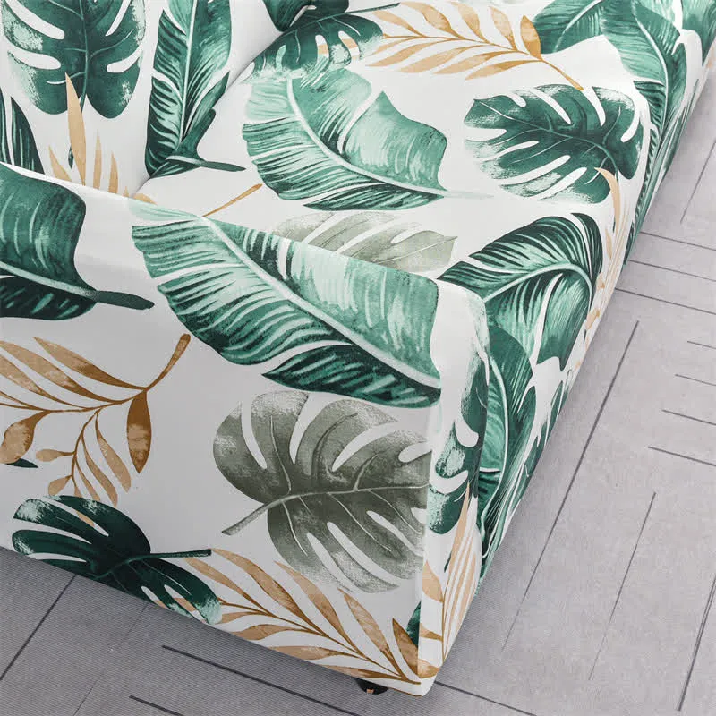 Elastischer, dehnbarer Sofabezug mit Bananenblatt-Motiv