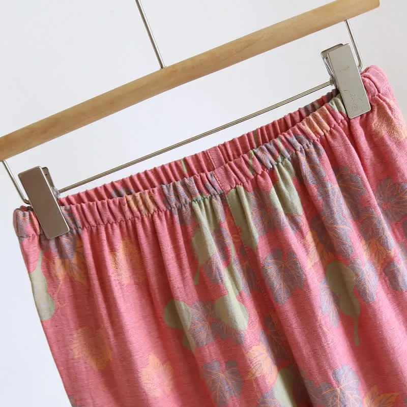Gourd Cotton Langarm-Pyjama-Set