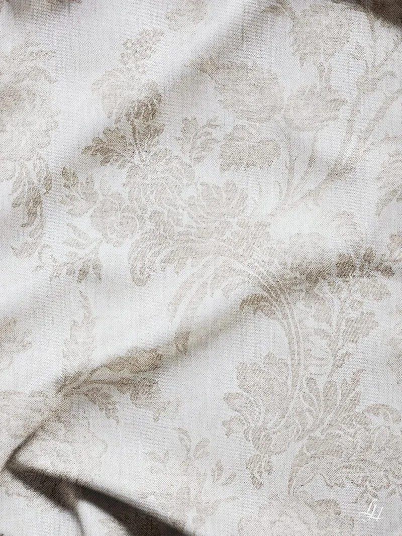 Leinen Tischdecke Damast Chrysantheme