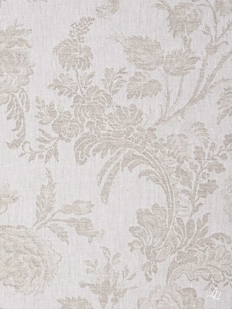 Leinen Tischdecke Damast Chrysantheme