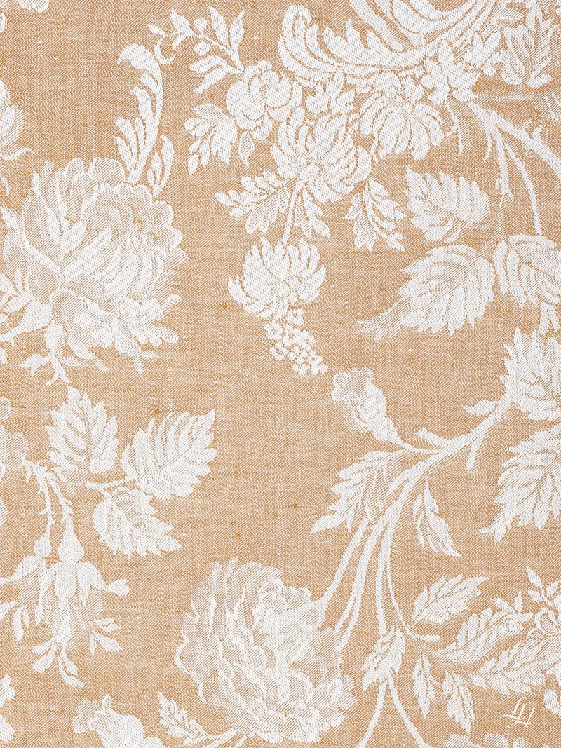 Tischläufer Reinleinen-Damast Chrysantheme