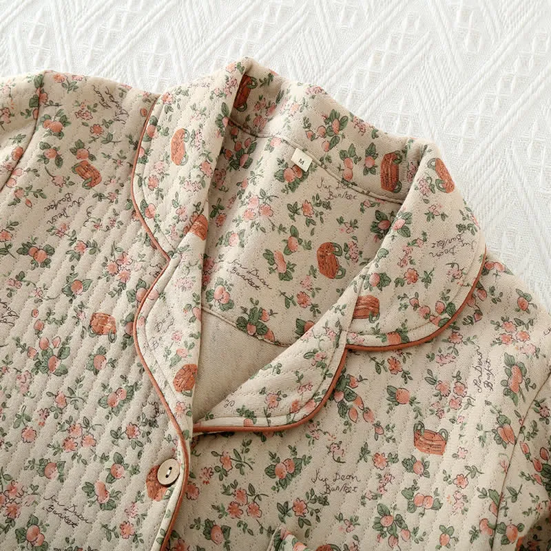Rural Rose Air Loungewear-Set aus Baumwolle