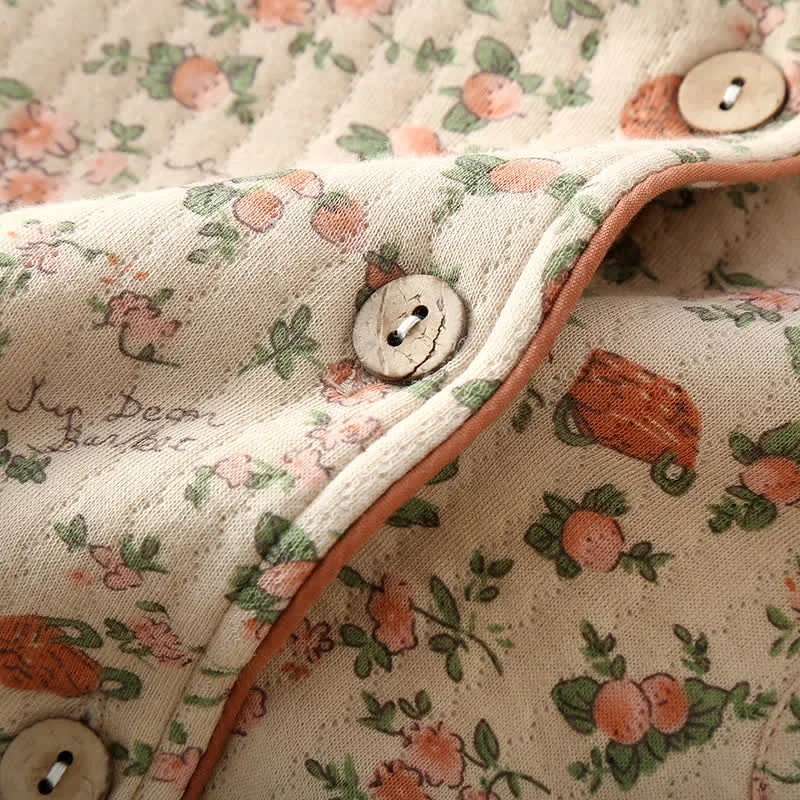 Rural Rose Air Loungewear-Set aus Baumwolle