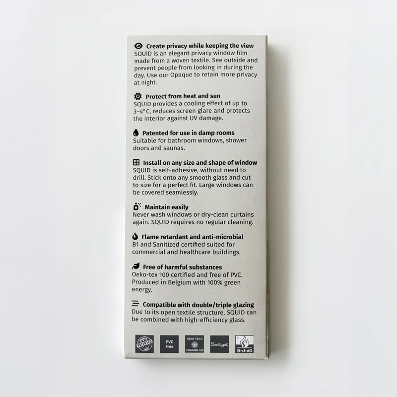Professional samples in folded sleeve - Transparent & Opaque