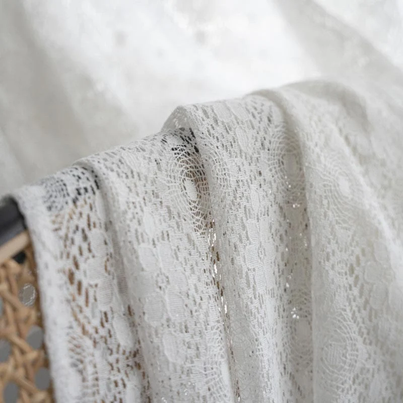 Ownkoti Jacquard-Blumen-Dekovorhang mit Hohlsaum