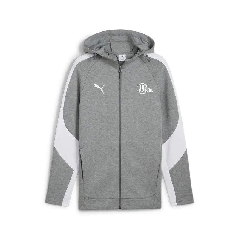 teamEVOSTRIPE Hooded Jacket Medium Gray Heather