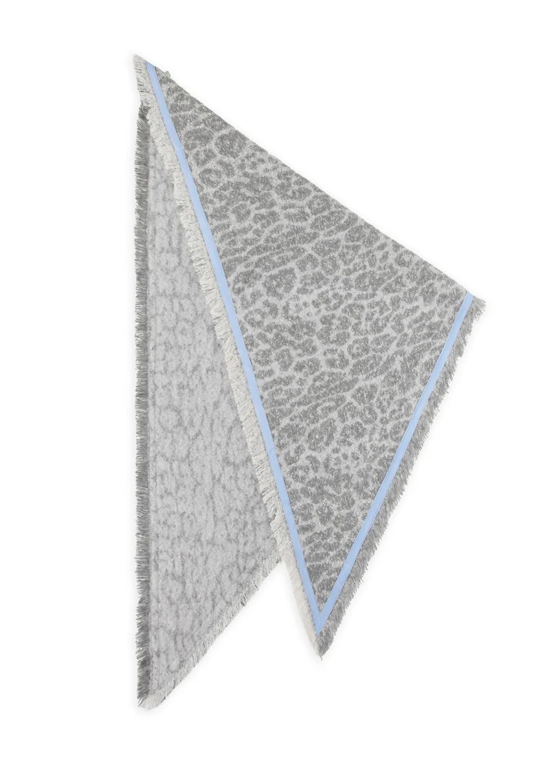 Jacquard-Dreieckstuch mit Leo-Muster