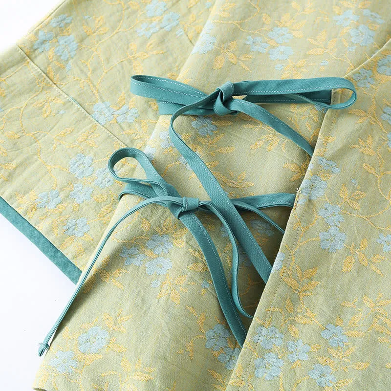 Loungewear-Set aus Vintage-Baumwollgaze mit lockerer Krawatte