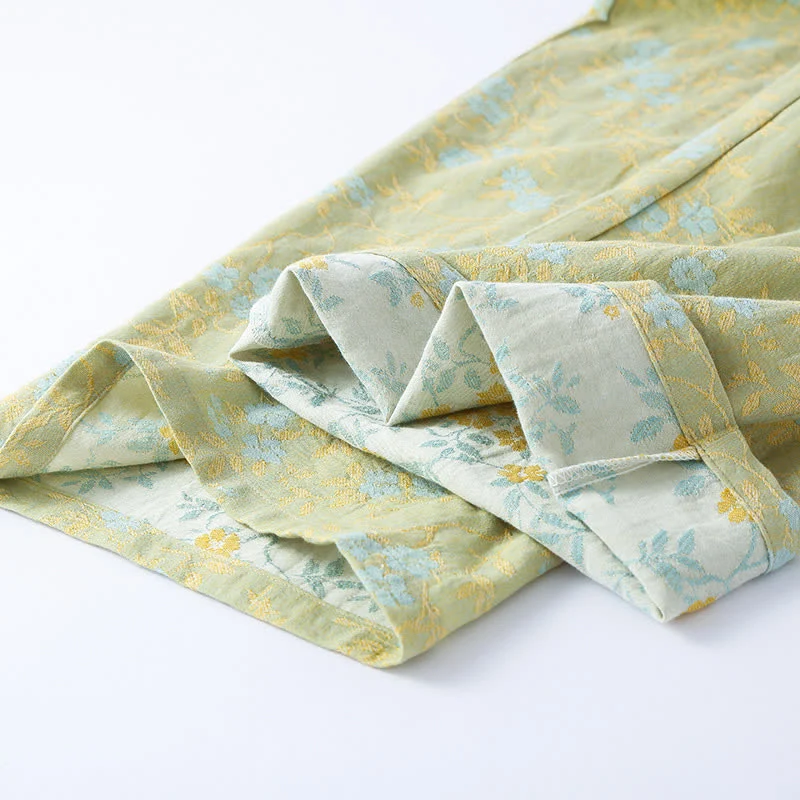 Loungewear-Set aus Vintage-Baumwollgaze mit lockerer Krawatte