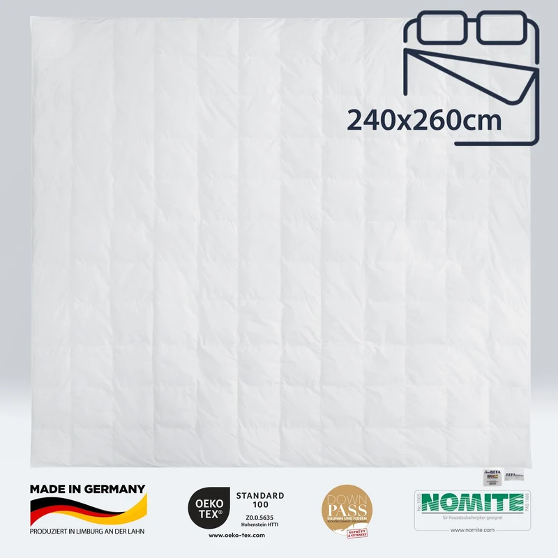 Daunendecke – 90% Daune, Ganzjahreszeiten (2 Stück Set)