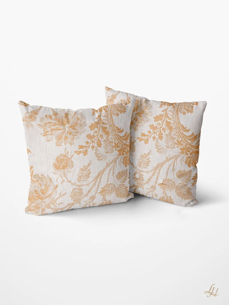 Damast Kissenbezug Chrysantheme