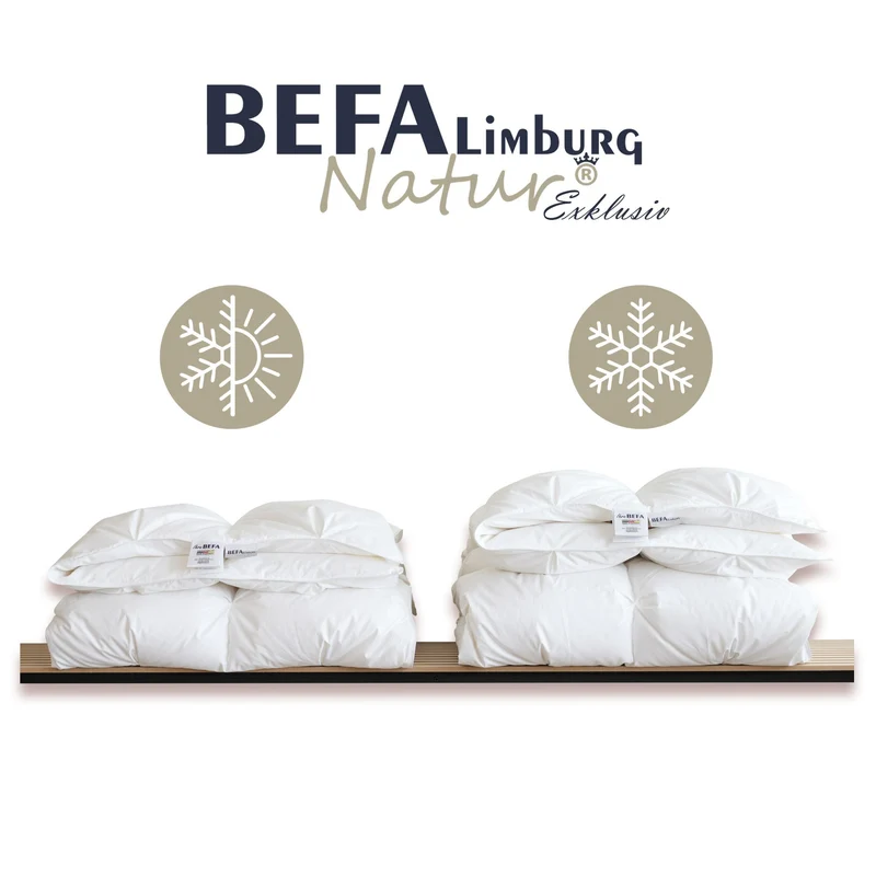 Mont Blanc Bettdecke - 100% Daune, Ganzjahreszeiten (2 Stück Set)