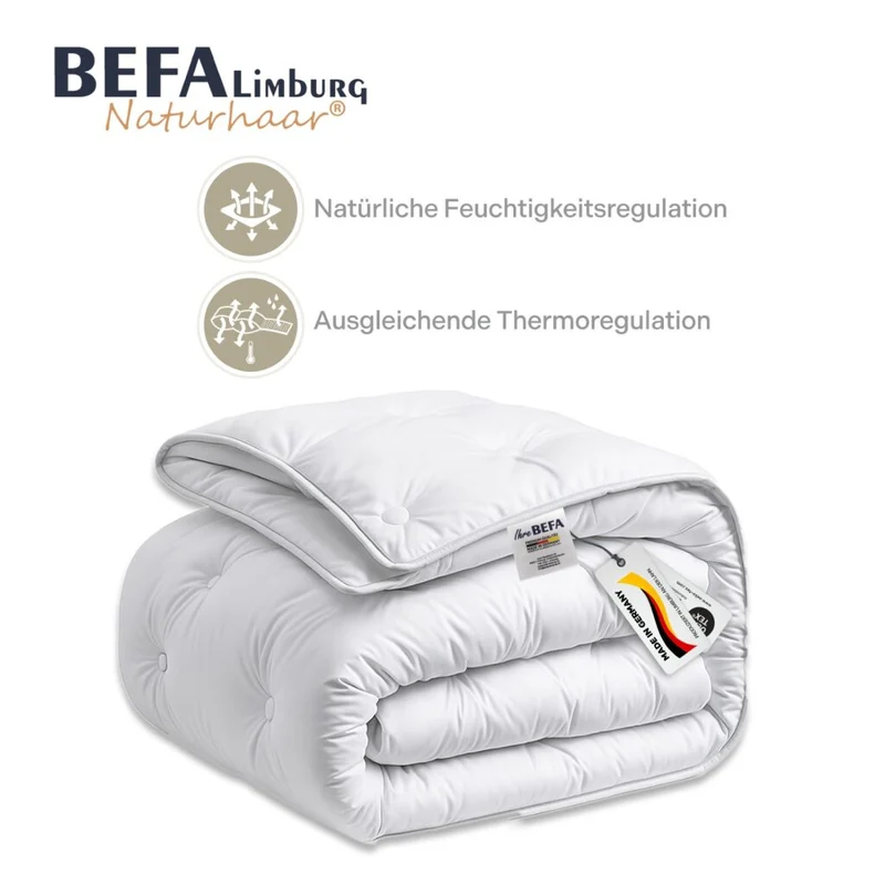 Kamelhaar Bettdecke - 100% Kamelhaarfüllung, Duo Winterdecke