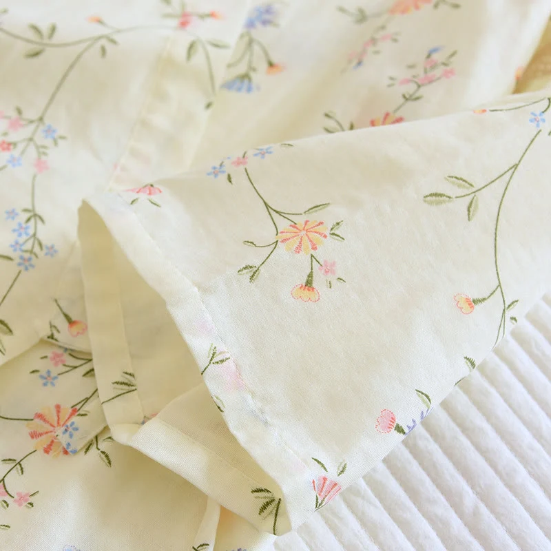 Kimono-Pyjama-Set aus Baumwollgaze mit Blumenmuster