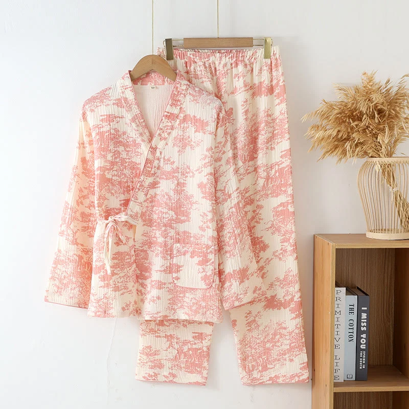 Refresh Kimono-Pyjama-Set aus Baumwollgaze